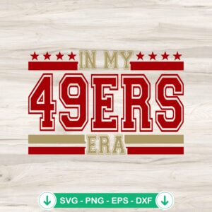 In my 49ers Era NFL svg file for Cricut cutting machine