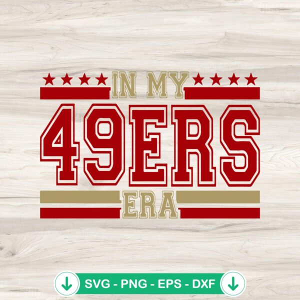 In my 49ers Era NFL svg file for Cricut cutting machine