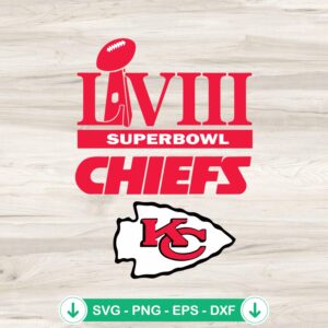 Chiefs Super Bowl LVIII svg file for Cricut cutting machine