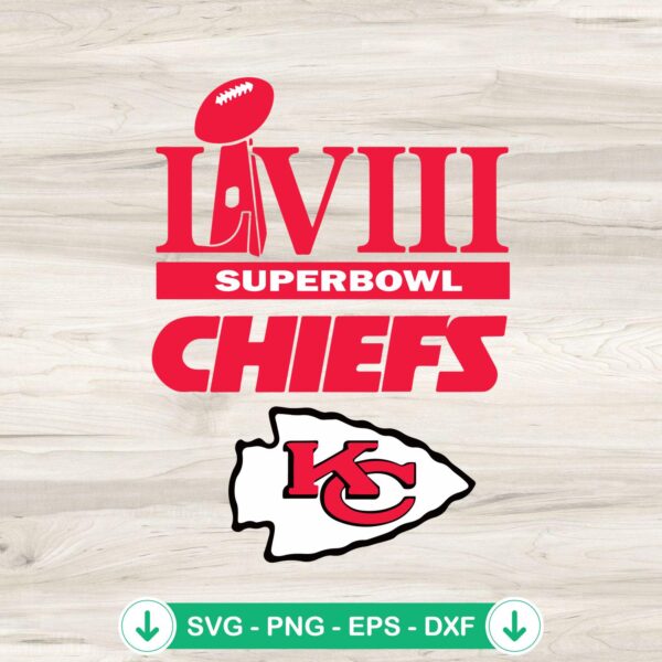 Chiefs Super Bowl LVIII svg file for Cricut cutting machine