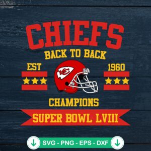 Chiefs Back to Back Champions SVG file for Cricut cutting machine