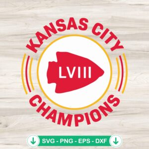Kansas City Champions LVIII SVG file for Cricut cutting