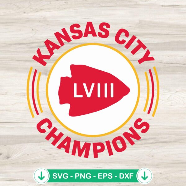 Kansas City Champions LVIII SVG file for Cricut cutting