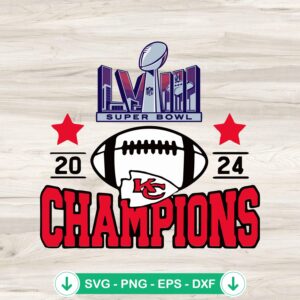 Kansas City Chiefs Super Bowl LVIII svg file for cutting machines