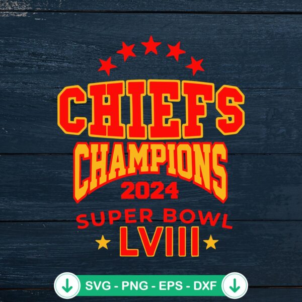 Chiefs Champions 2024 SVG file for Cricut and cutting machines