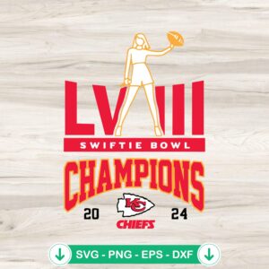 Swiftie Bowl Champions 2024 SVG file for Cricut cutting machines