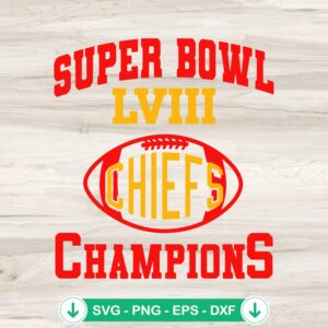 Super Bowl LVIII Chiefs SVG file for Cricut cutting machine
