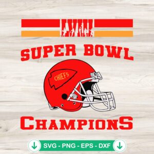 Super Bowl Champions KC Chiefs SVG file for Cricut cutting