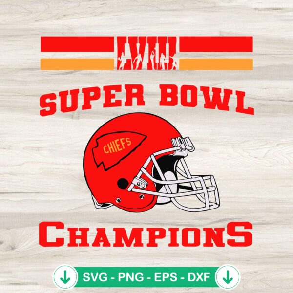 Super Bowl Champions KC Chiefs SVG file for Cricut cutting