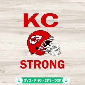Kc Strong SVG file for Kansas City Chiefs football design