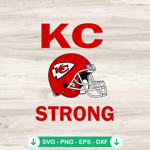 Kc Strong SVG file for Kansas City Chiefs football design