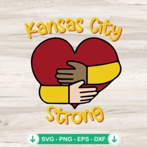 Kansas City Strong SVG file, football-themed cricut cut file