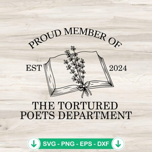 Tortured Poets Department SVG file for cricut