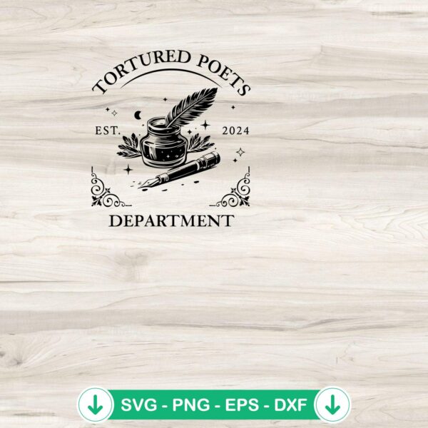 The Tortured Poets Department album SVG file for cricut svg cutting