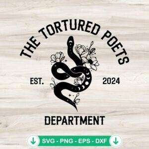 The Tortured Poets Department SVG file for Cricut and cutting machines