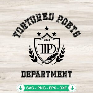 The Tortured Poets Department Album SVG file for Cricut