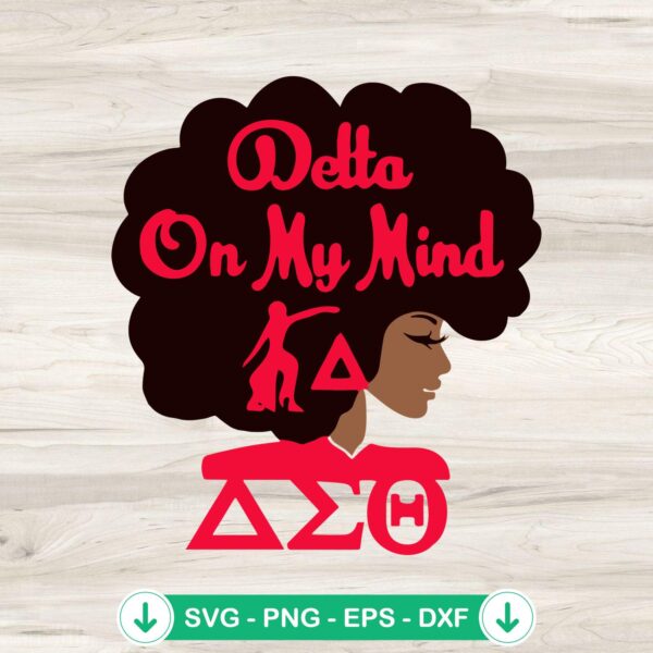 Delta on my mind SVG file for Cricut cutting machine