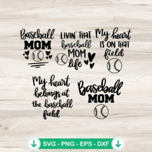 Baseball Mom SVG file, Cricut SVG cut files for DIY projects