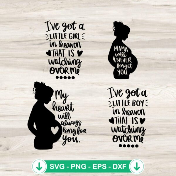 Pregnancy and Infant Loss SVG file bundle for Cricut projects