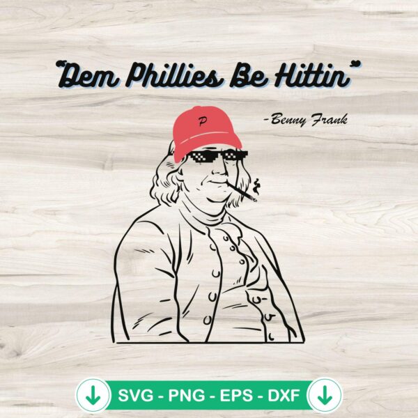Philadelphia Phillies Benny Frank SVG file for Cricut