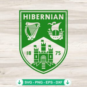 Hibernian 1875 FC logo SVG file for Cricut cutting machine