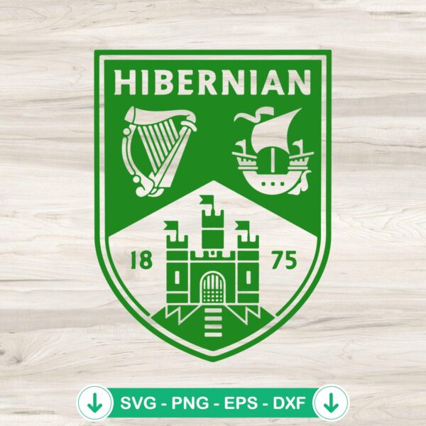 Hibernian 1875 FC logo SVG file for Cricut cutting machine