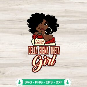 Delta Sigma Theta Girl SVG file for Cricut cutting machine