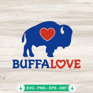 Buffalove Buffalo Bills SVG file for Cricut and cutting machine