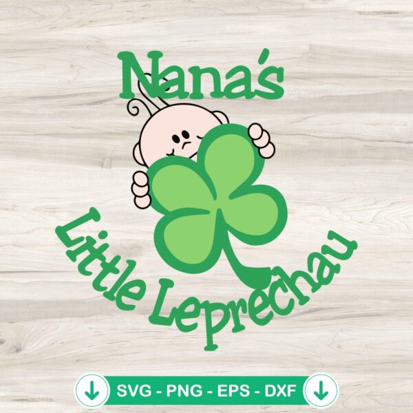 Nana's Little Leprechaun SVG file for Cricut, cutting file