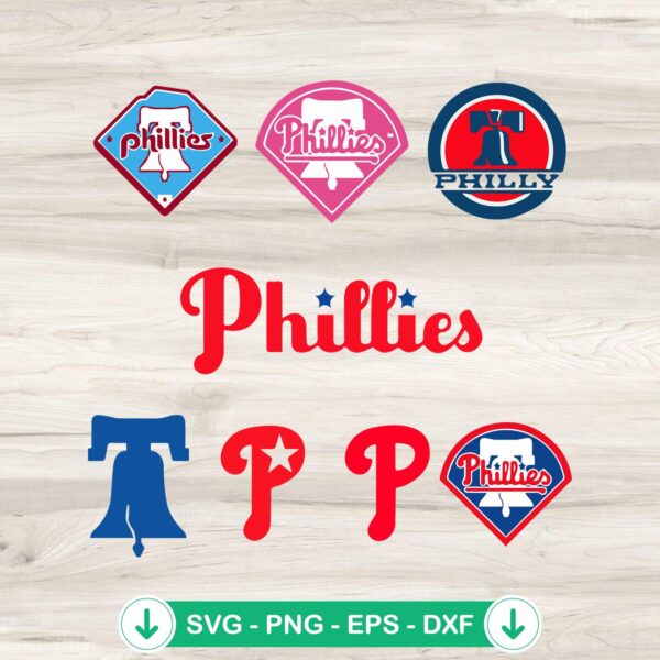 Philadelphia Phillies MLB logo svg file for cricut cutting file