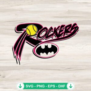 Lemont Rockers Softball SVG file for cutting machine