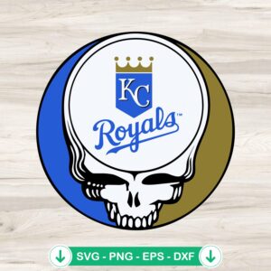 Kansas City Royals Grateful Dead Skull SVG file, cutting file