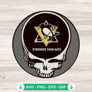 Pittsburgh Penguins Grateful Dead Skull SVG file for cutting machines