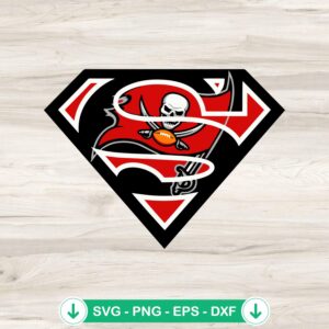 Tampa Bay Buccaneers Superman Logo SVG file for Cricut