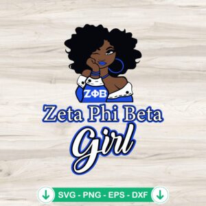 Zeta Phi Beta Girl SVG file for cutting machine