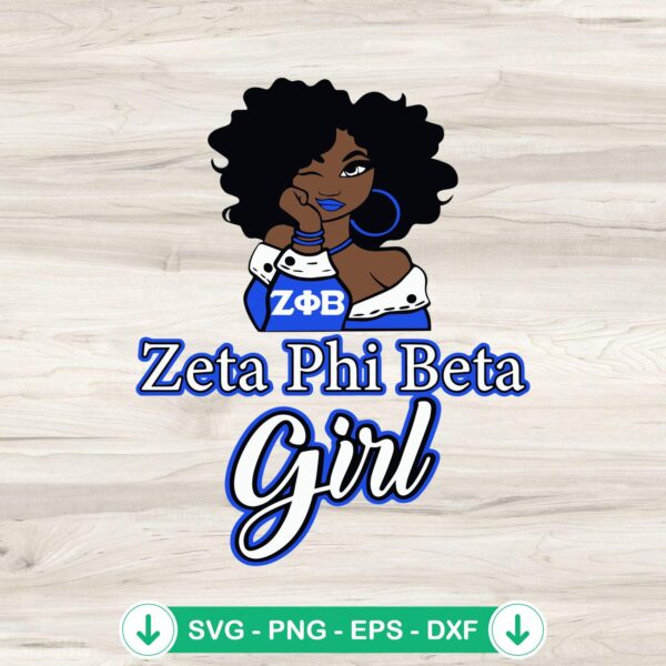Zeta Phi Beta Girl SVG file for cutting machine
