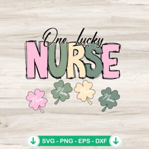One Lucky Nurse Costume Name SVG file for Cricut cutting file