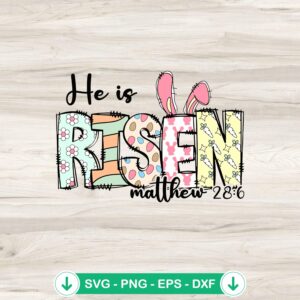 He Is Risen SVG file for Easter, Cricut SVG cutting file