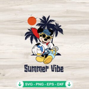 Mickey Summer Vibe SVG file for Cricut and cutting machine