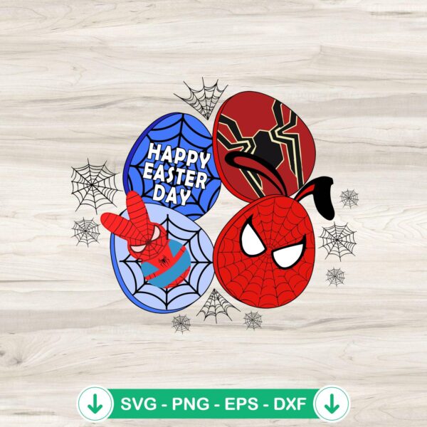 Spiderman Easter Eggs SVG file for Cricut cutting projects