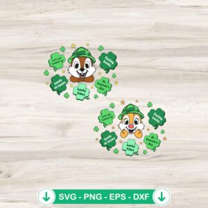Chip and Dale St Patrick's Day svg file for cutting machines