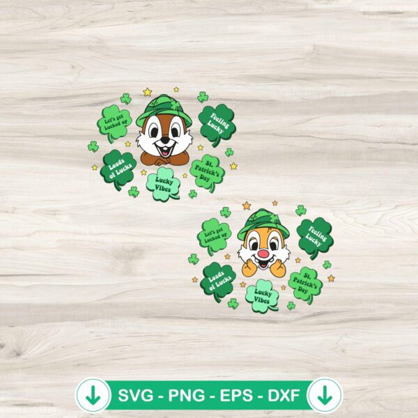 Chip and Dale St Patrick's Day svg file for cutting machines