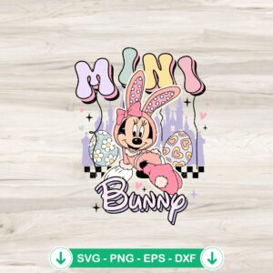 Minnie Mini Bunny Easter SVG file for cricut cutting projects