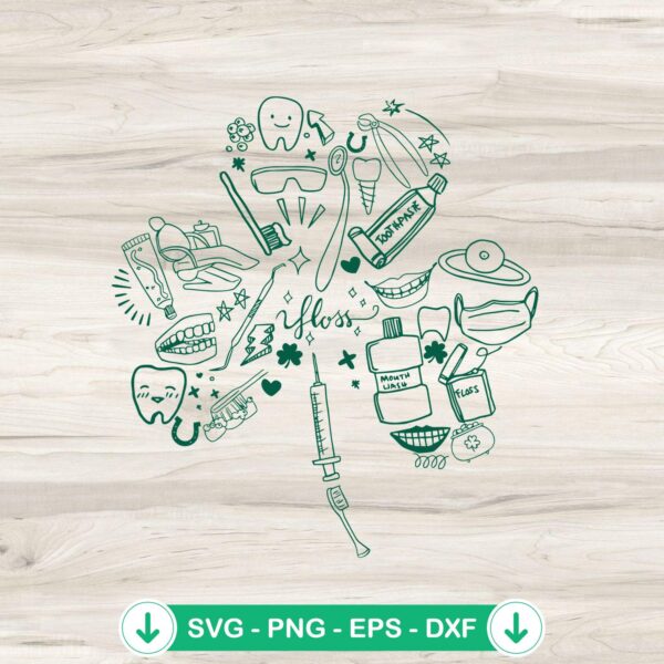 Funny Dentist St Patricks Day svg file for Cricut and cutting machine