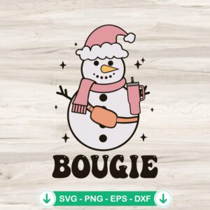 Boujee Snowman Christmas SVG file for cricut cutting machine
