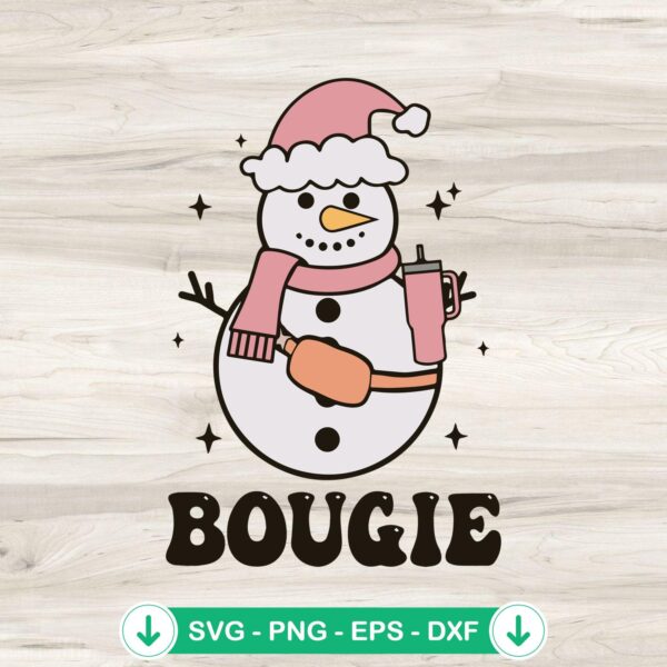 Boujee Snowman Christmas SVG file for cricut cutting machine