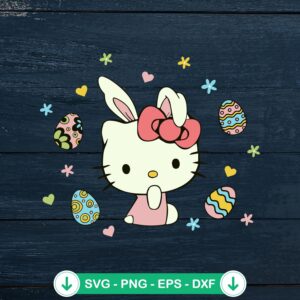 Hello Kitty Bunny Ear SVG file for cutting machine