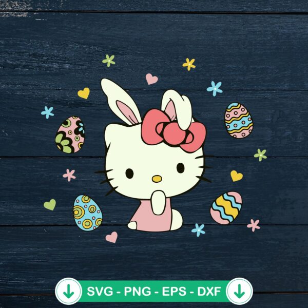Hello Kitty Bunny Ear SVG file for cutting machine