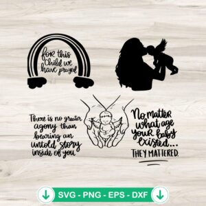 Infant Loss Angel Baby SVG file for Cricut cutting machine