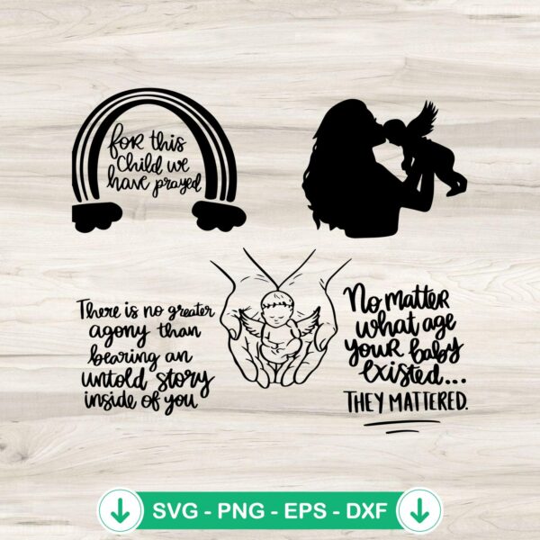 Infant Loss Angel Baby SVG file for Cricut cutting machine